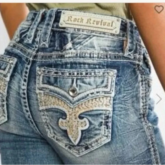 Rock Revival Denim - ROCK REVIVAL NWT Barbila Straight Embellished Jeans